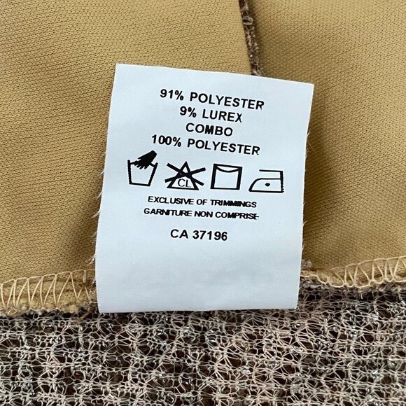 Vintage Y2K Gold Sparkle Camisole Knit Tank with Crossover, Ruching Floral Party - Picture 14 of 14